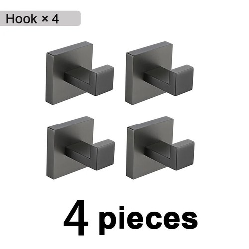 Brushed Grey Bathroom Accessorie Stainless Steel Metal Towel Rack Paper Holder - Picture 29 of 46
