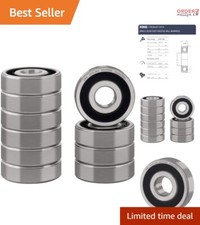 10 Pack Ball Bearings 10x30x9mm Chrome Steel Double Sealed High RPM Easy Install