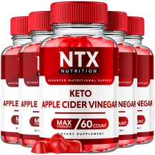 NTX Nutrition Keto Apple Cider Vinegar Gummies Max ACV Strength Supplement 300ct