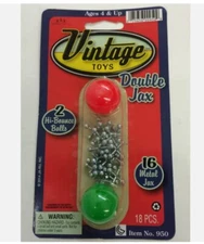 Double Jax Classic Toy with Two Balls Jacks Game - For Ages 3 and up