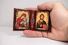 Mini Gospel – Diptych Orthodox Icon with the Jesus Christ and the Virgin Mary