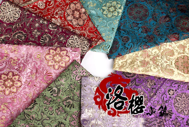 Disfraz Jacquard Chino Hanfu Ropa Kimono Cos Seda Satén Loto Tela de Costura Foto 2 de 4