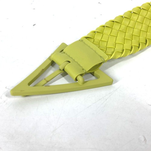BOTTEGA VENETA 691232 Triangle Intrecciato belt rubber Kiwi Light GreenBased - Picture 18 of 18