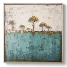 Original hand painted Oil Painting Modern Minimalist Restaurant Entrance Room