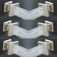 6 PCS Brass Square Body Spray Jets Shower Massage,Brushed Nickel