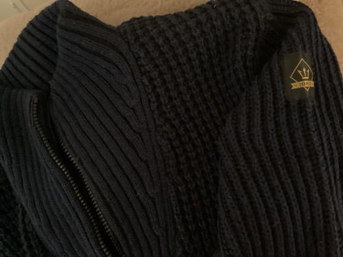 NEXT NAVY MENS JUMPER WITH ZIPPED NECK SIZE M - Picture 3 of 6