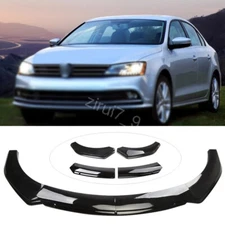 For VW Jetta Glossy Black Front Bumper Chin Lip Spoiler Splitter Body Kit