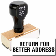 Return For Better Address Rubber Stamp Business Office Size 1/2" x 1-1/2"