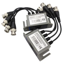 4 CH Passive CCTV Camera UTP BNC Video Balun Transceiver Rj45 CAT5 Cable 2 pcs