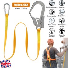 1.5m Safety Fall Arrest  Harness Scaffold Lanyard UK Full Body Protection Hooks