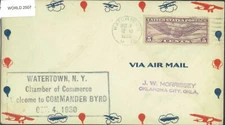 SAVOYSTAMPS USA 1930 AIRMAIL COVER, WATERTOWN - OKLAHOMA, FRANKED BY MI. 321