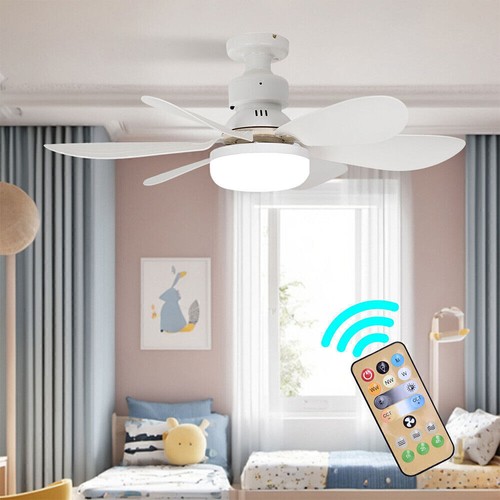 LED Modern Ceiling Fan with Light Dimmable E27 Bedroom Living Room Fan Lamp 30W - Picture 3 of 11