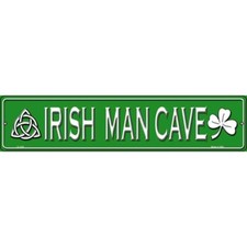 Irish Man Cave Novelty 24"x5" Metal Street Sign Plaque Home Door Garage Wall