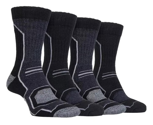 4 Pairs Storm Bloc Mens Anti Blister Padded Walking Boot Socks with Arch Support - Picture 8 of 19