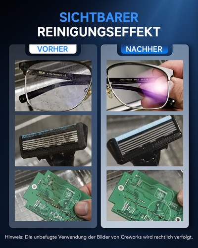 CREWORKS 10L Ultraschall Reinigungsgerät Ultraschallreinige Entgas inkl. Korb - Bild 9 von 9