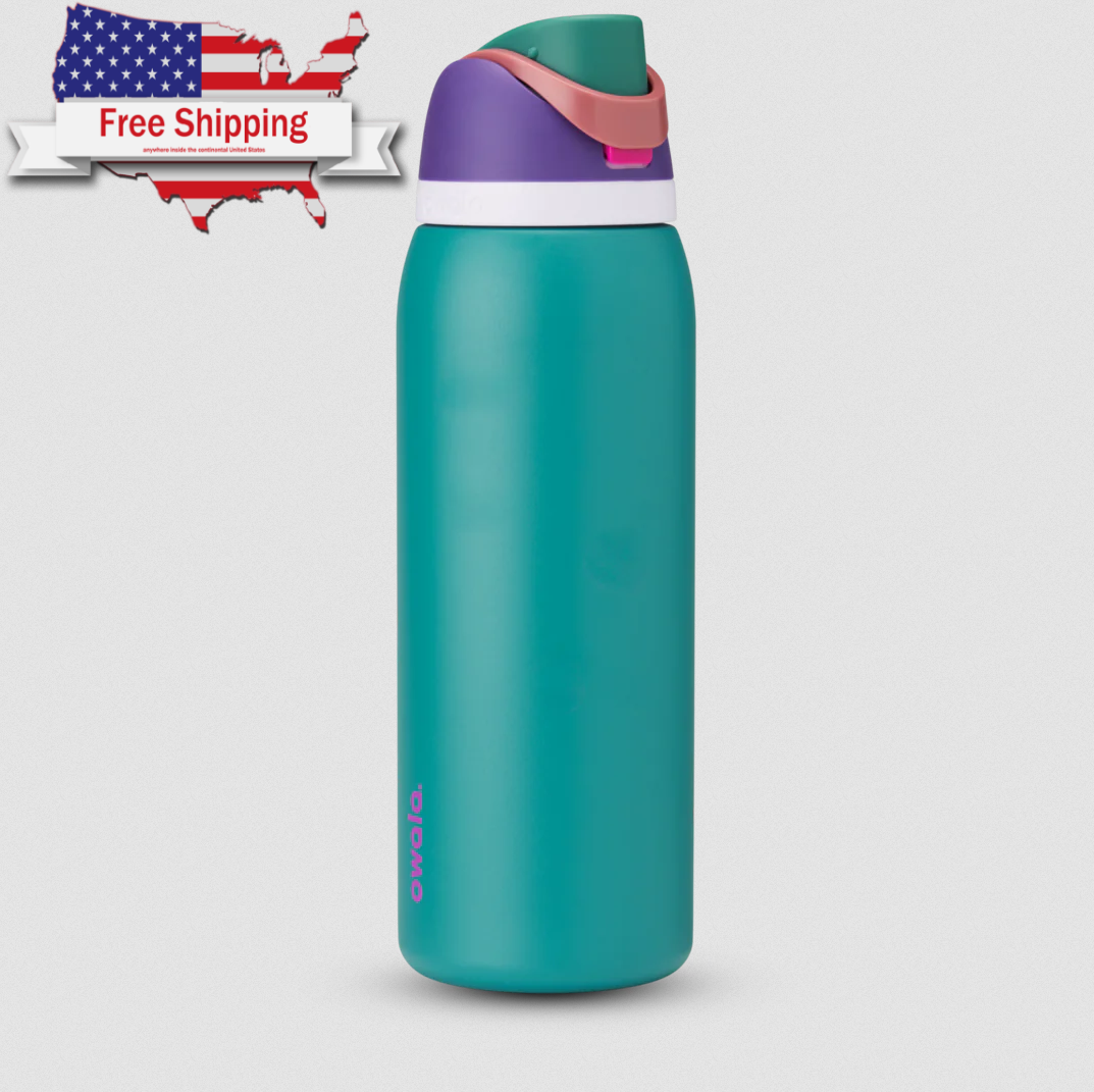 Owala FreeSip Stainless Steel Insulated Water Bottle, 40oz, 80 Ski