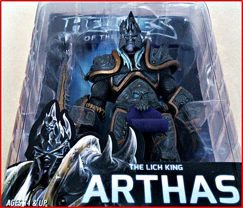 EMBALAJE ORIGINAL WOW HEROES OF STORM -ARTHAS -THE LICH KING - NECA/BLIZZARD WARCRAFT - Imagen 3 de 3