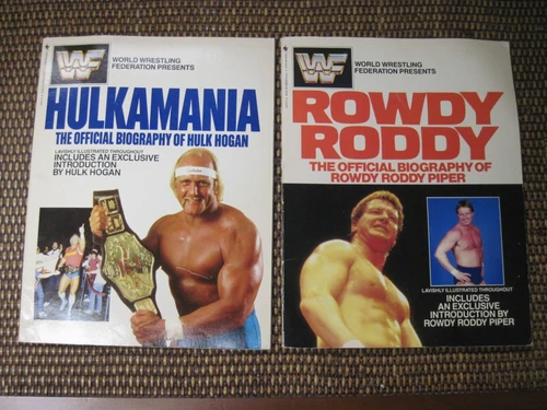 RARE 1985 WWF HULKAMANIA THE OFFICIAL BIOGRAPHY OF HULK HOGAN & BONUS PIPER BIO