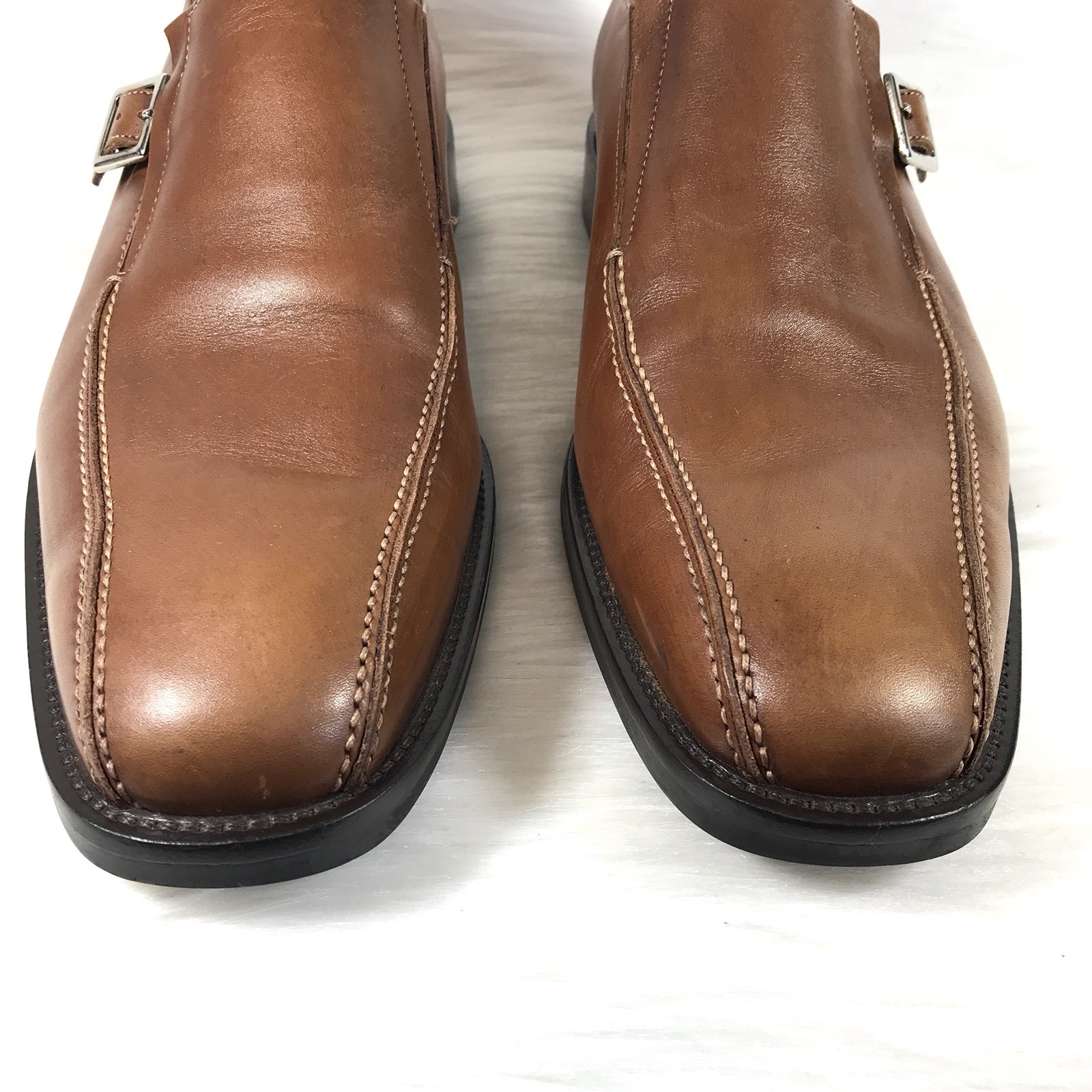 Johnston & Murphy Shoes Men’s 8M Brown Monk Strap… - image 6