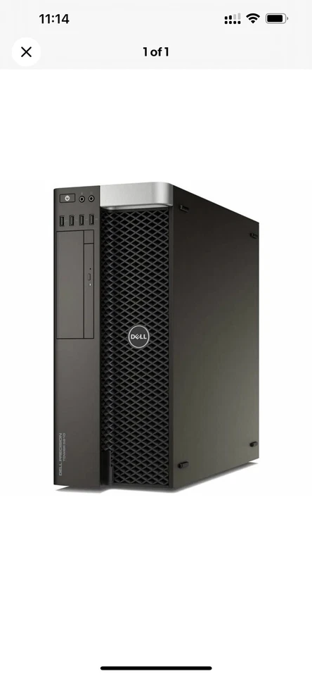 Dell Precision T5810 Workstation Xeon E5-1650 V4 128GB 512GB SSD 3TB HDD K1200 - image 2 of 2