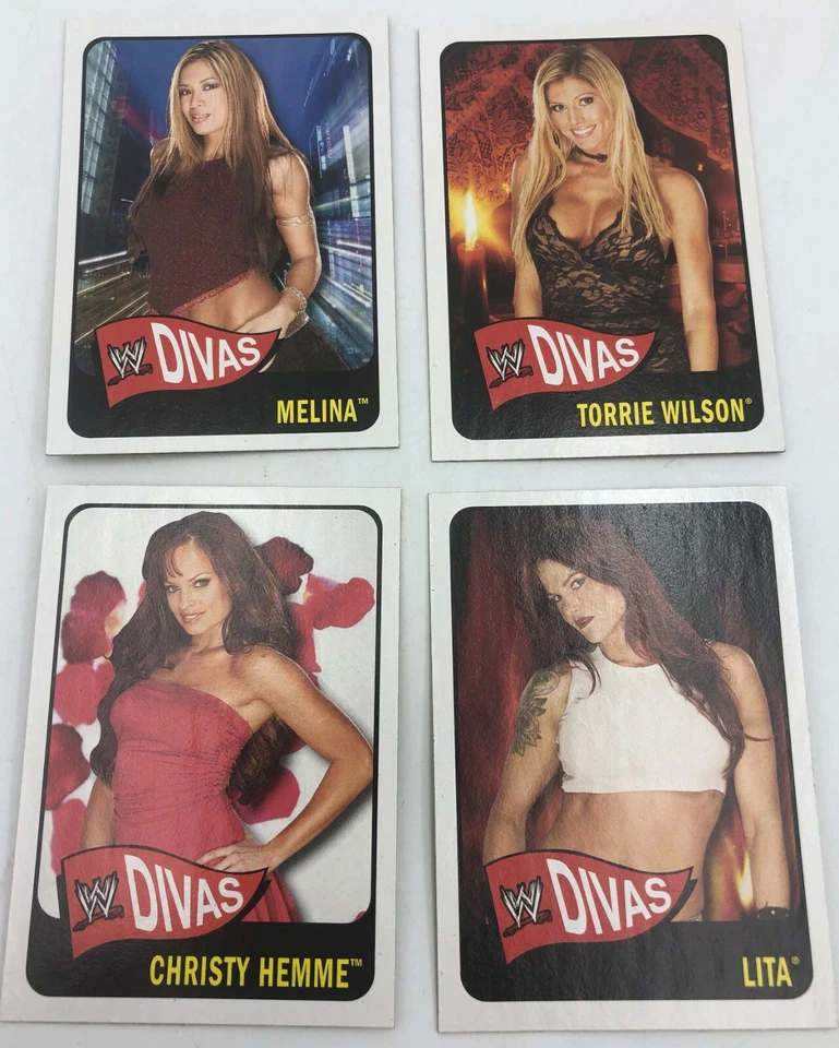 Juego de cartas coleccionables Topps Heritage WWE DIVAS 2005 para damas lucha libre #60-#70 Foto 3 de 4