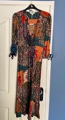 Monsoon Payton multicoloured print dress, new with tags size S (8