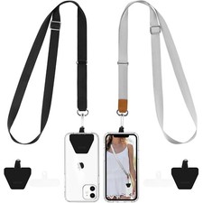OUTXE Phone Lanyard- 2-Pack Adjustable Neck Strap, 2  Adhesive Phone Patche