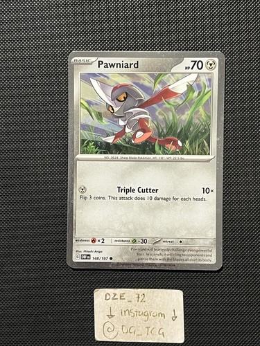 Pokemon Kingambit Promo Box - Pawniard - 148/197 - COSMOS HOLO PROMO - M/NM - Picture 1 of 8