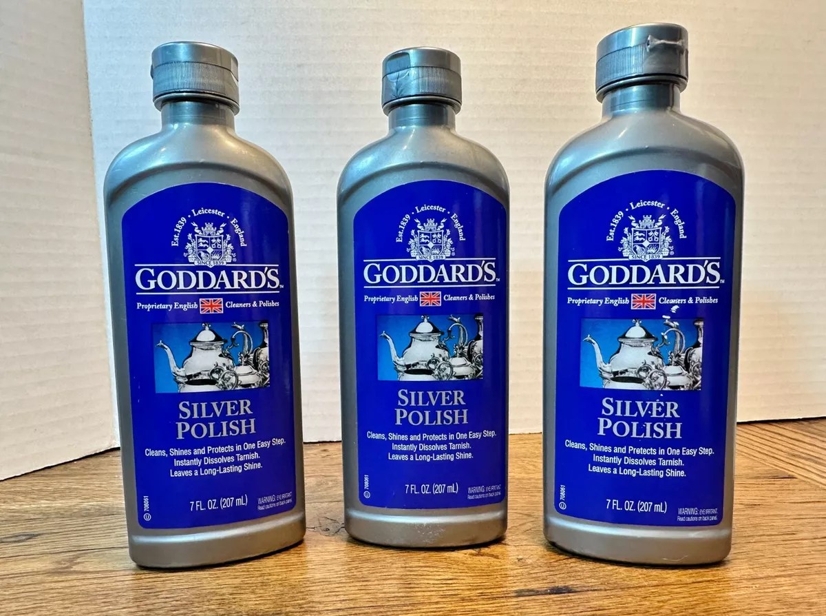 3-PACK | NEW Goddard's 707184 Silver Polish Cleaner Liquid, 7-oz Tarnish  Remover