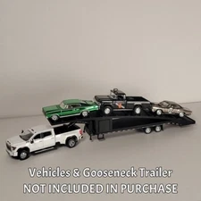 "Ribbed" 1/64 Triple Car Hauler - Fits Greenlight Gooseneck w/ Ramp Storage!!