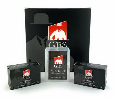 GBS 3 Pack of Premium Alum Block---1 Travel Case & 2 Additional Stone Refills