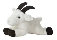 NEW AURORA 8" FLOPSIES PLUSH GOAT CUDDLY SOFT STUFFED TOY TEDDY  