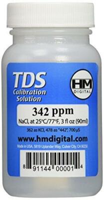 HM Digital C342 TDS and EC Calibration Solution, 342 ppm (NaCl), 90 ml Volume