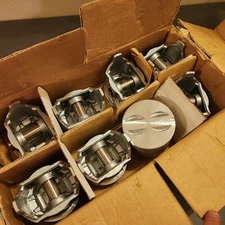 8 - Federal Mogul Chevy 265 Cast Flat Top 4VR Pistons .040 3.80 3.7887