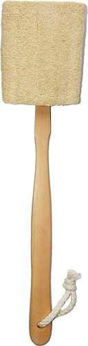 Cepillo de baño exfoliante natural Luffa Loofa en un palo - con madera larga - Imagen 8 de 12