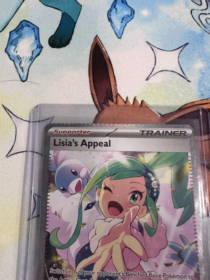 Pokémon TCG Lisia's Appeal Full Art Trainer Surging Sparks 246/191 !CRIMP ERROR! - Image 3 of 4