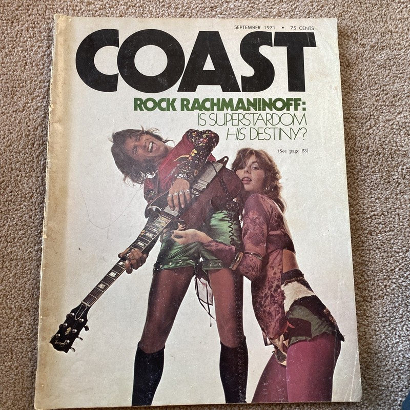 COAST MAGAZINE Sept 1971 - Rock Rachmaninoff Cover