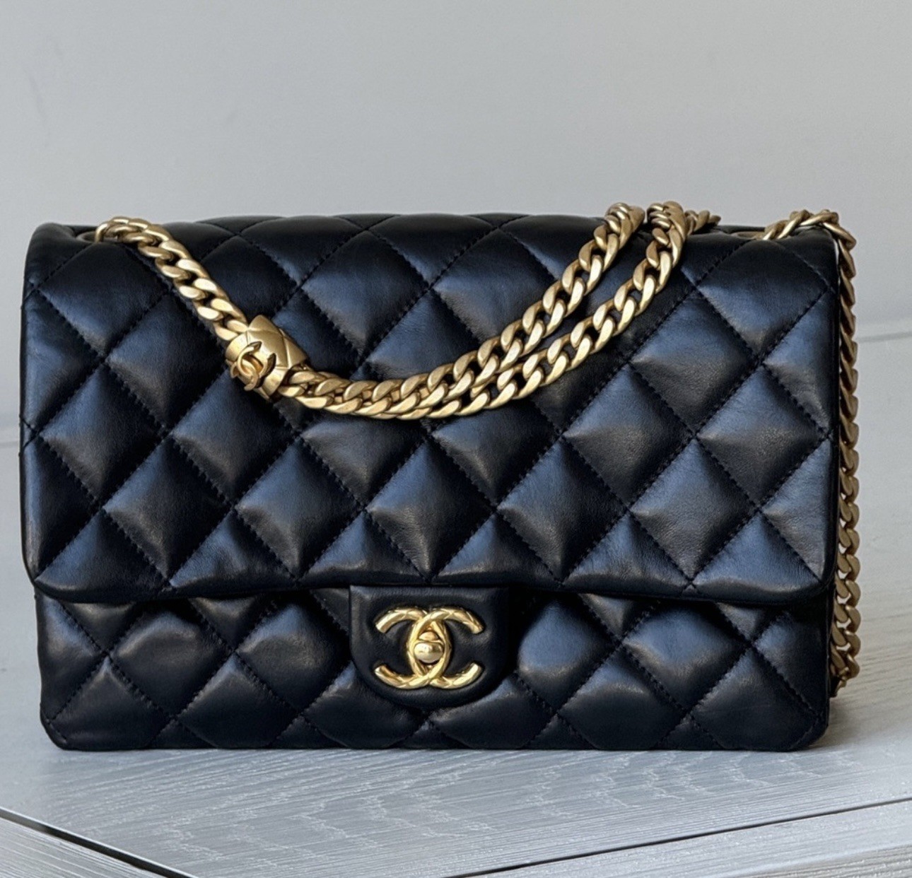 Chanel Pearl Crush Quilted Lambskin Medium Shoulder Bag