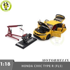 1/18 Motorhelix Honda CIVIC Type R FL5 Sunlight Yellow Diecast Model Toy Car