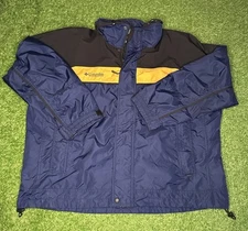 Vintage Columbia Men's Bugaboo Interchange Jacket Coat Navy Yellow Men’s XXL