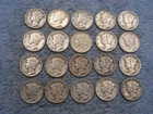 20 SILVER MERCURY DIMES WITH DATES lot 63