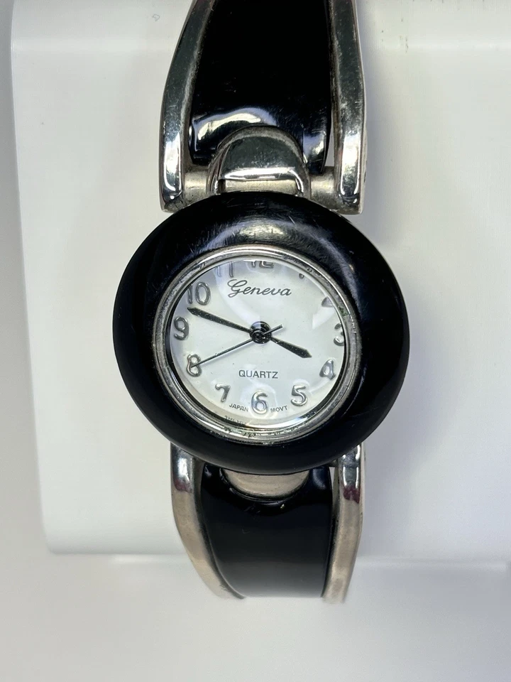 Reloj brazalete Geneva para dama, correa rara, estilo vintage genuino, regalos para ella Foto 2 de 4