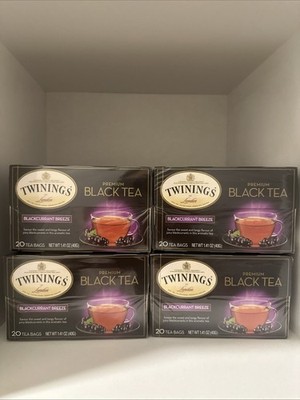 Twining s Black Currant Black Tea 20 Tea Bags Per Box Pack Of 4
