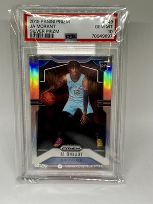 2019 PANINI PRIZM #249 JA MORANT SILVER PRIZM RC ROOKIE PSA 10 
