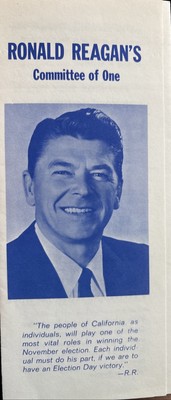 Vintage 1966 REAGAN for CA Governor ''Ya Basta''=''Enough Already'' Bumper Sticker