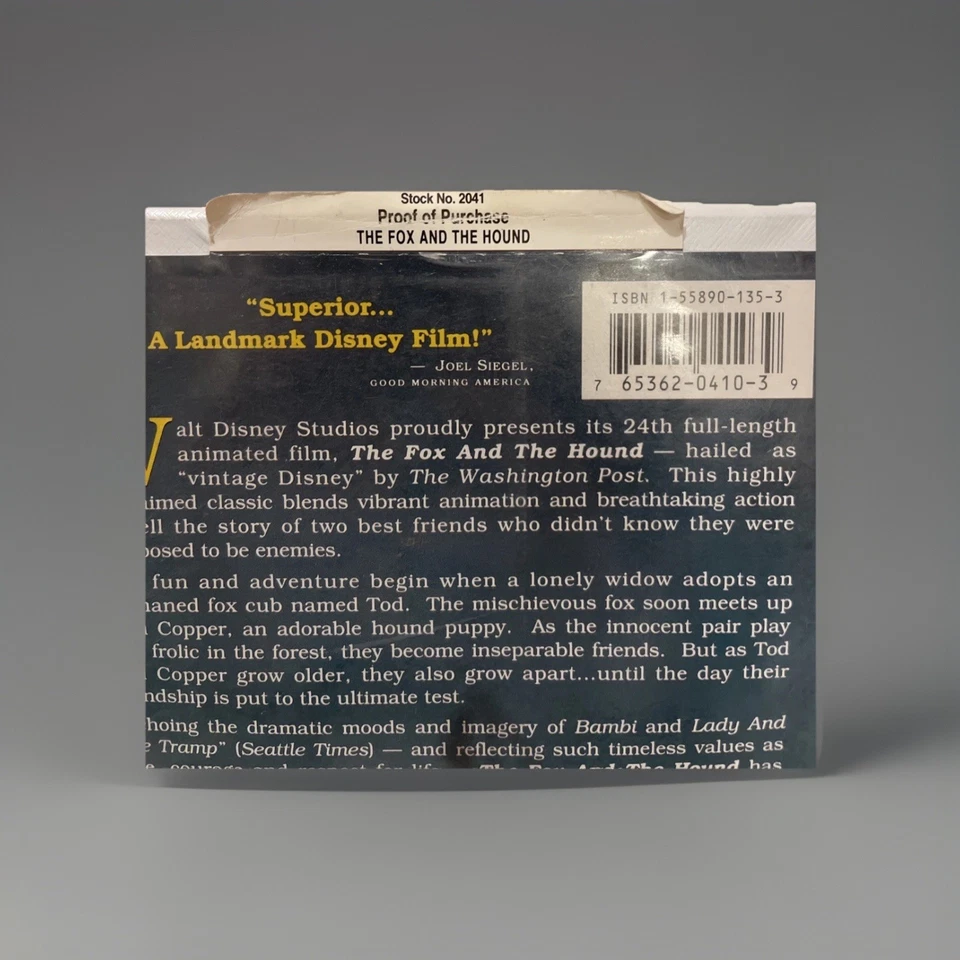 Walt Disney Classic The Fox and The Hound (1994) Black Diamond Edition - Image 3 of 4