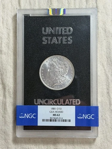 1881-O Non CC Morgan Silver $1 US Mint GSA NGC MS62 Scarce Issue