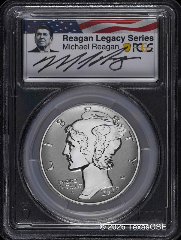 2022 $25 American Eagle 1oz Palladium Reverse Proof PCGS PR70 Adv. Rel. - Reagan