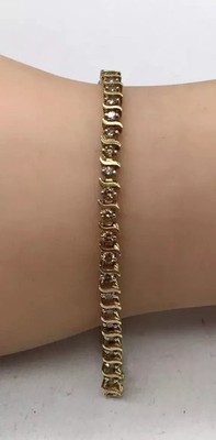5Ct Round Lab Created Chocolate Diamond Tennis Bracelet 14K Yellow Gold Plated