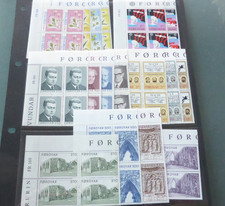 FAROE ISLANDS 1988 COMPLETE YEAR SET IN MNH BLOCKS OF 4